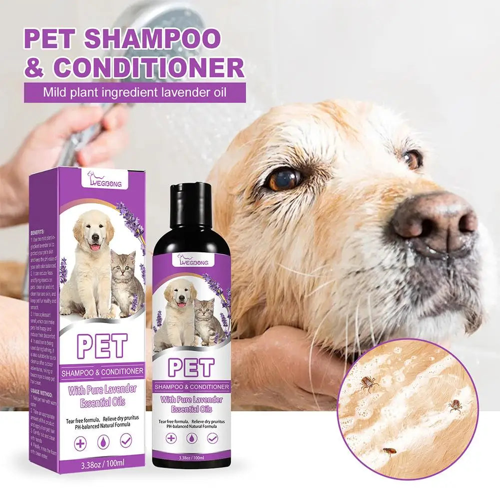 Pet Shampoo Dog Cat White Hair Fragrant Decontamination Bubble Bathing Pet Shampoo Shampoo Deodorizing and Itching Relieving