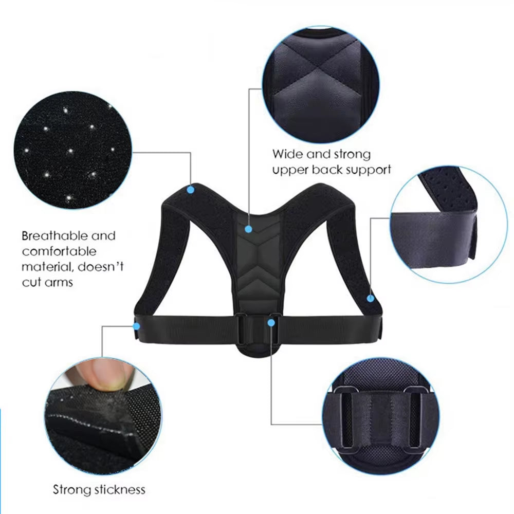 Upper Back Support Posture Band Braces Clavicle as Support Back Straightener Shoulder for Men and Women，Improve Your Posture