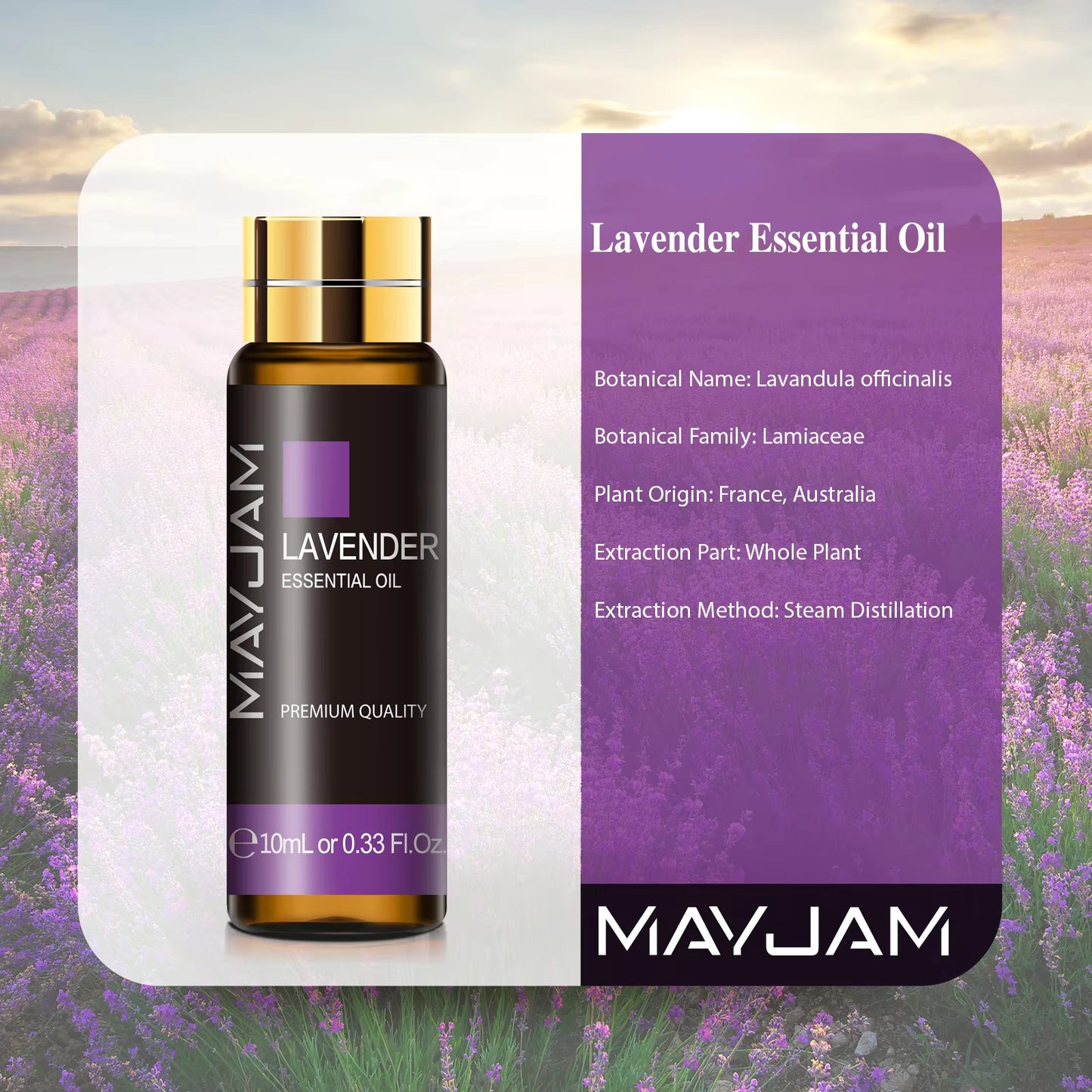 10ML Aromatic Diffuser Essential Oil Lavender Vanilla Myrrh Fragrance Oil for Soaps Candle Making Massage Humidifiers