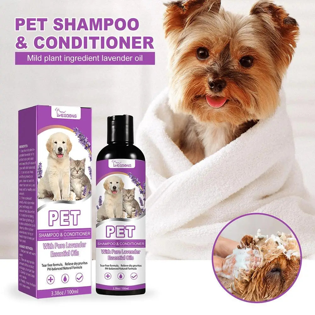 Pet Shampoo Dog Cat White Hair Fragrant Decontamination Bubble Bathing Pet Shampoo Shampoo Deodorizing and Itching Relieving