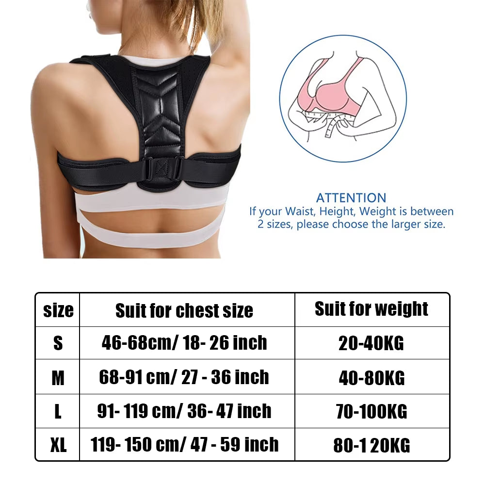 Upper Back Support Posture Band Braces Clavicle as Support Back Straightener Shoulder for Men and Women，Improve Your Posture